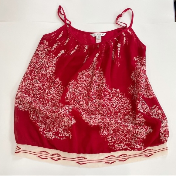 Cabi Red Spaghetti Strap Blouse Style 162 – Romance Top Sz XS - Picture 6 of 11